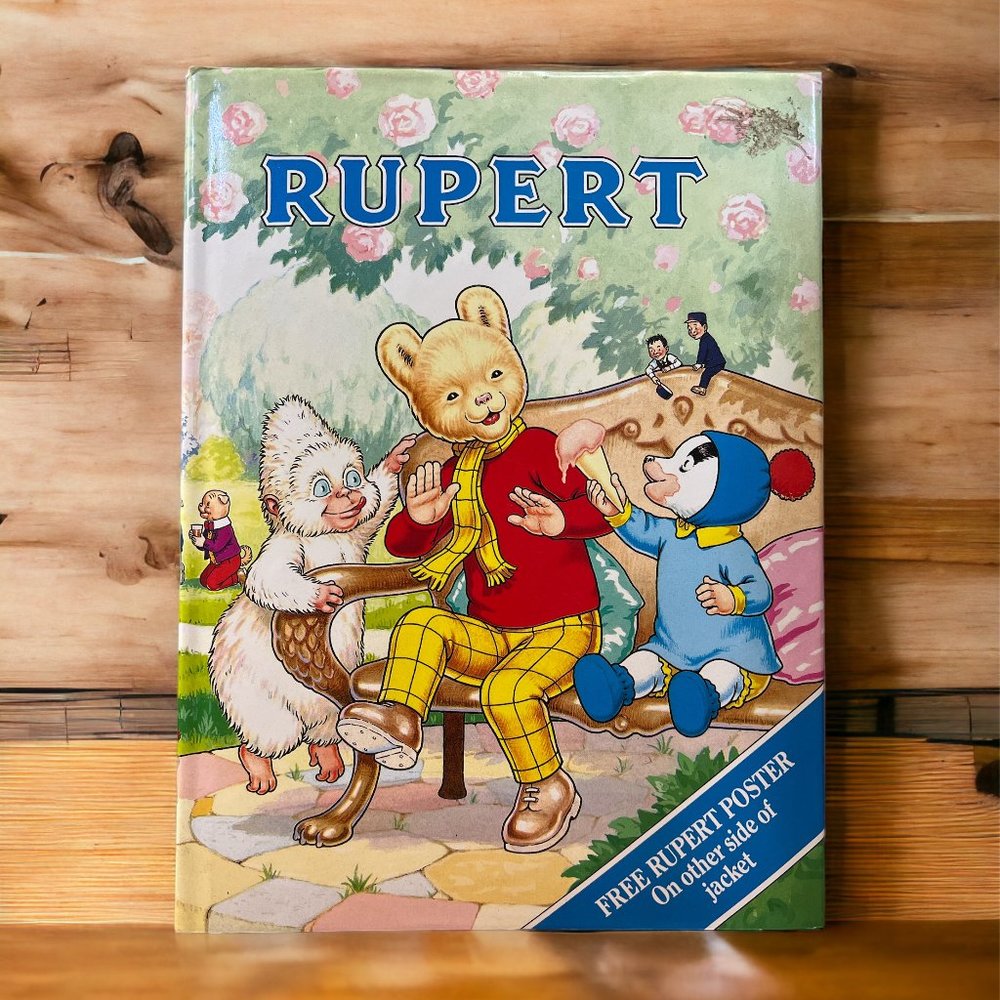 Vintage 1990's Rupert Daily Express Annual 70th Anniversary Hardcover Book
